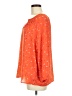 Gap 100% Polyester Orange 3/4 Sleeve Blouse Size M - photo 5