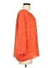 Gap 100% Polyester Orange 3/4 Sleeve Blouse Size M - photo 4