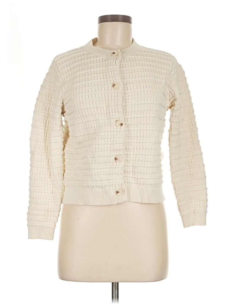 Pre-owned Prettygarden Long Sleeve Top Ivory Mock Neckline Tops