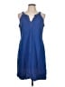 Tommy Bahama Solid Blue Casual Dress Size L - photo 1