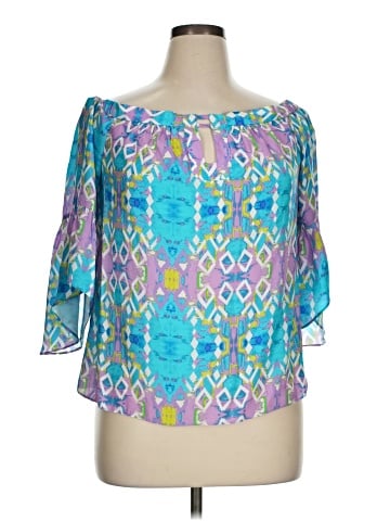 Alice & Trixie 3/4 Sleeve Silk Top (view 1)