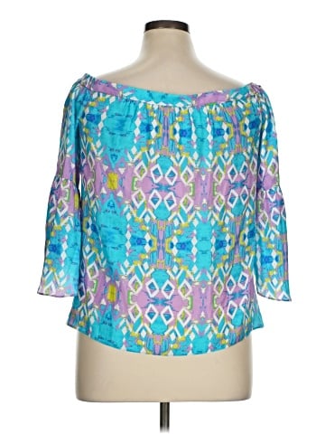 Alice & Trixie 3/4 Sleeve Silk Top (view 2)