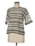 Ann Taylor LOFT Tweed Silver Short Sleeve T-Shirt Size M - photo 1