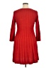Echo 100% Acrylic Red Casual Dress Size XL - photo 2
