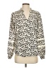 Haver + Blair 100% Polyester Animal Print Ivory Long Sleeve Blouse Size S - photo 1