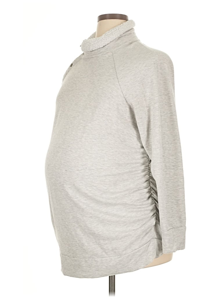 Pre-owned Isabel Maternity Turtleneck Sweater In Silver