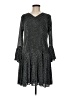The Limited 100% Polyester Chevron-herringbone Gray Casual Dress Size 6 (petite) - photo 1