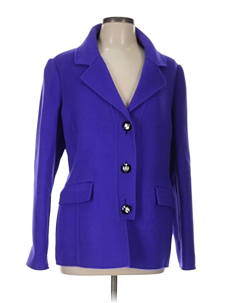 Pre-owned Carlisle Wool Blazer Jacket In Purple