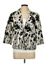Coldwater Creek 100% Linen Print Ivory Blazer Size 10 - photo 1