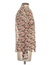 Bebe 100% Silk Hearts Pink Ivory Long Sleeve Silk Top Size XS - photo 4