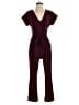 Express Solid Burgundy Purple Jumpsuit Size S - photo 1