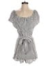 Alice + Olivia 100% Viscose Stripes Gray Black Romper Size 4 - photo 1