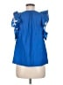 HD in Paris Blue Short Sleeve Blouse Size 6 - photo 2