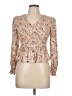 Japna 100% Rayon Tan Long Sleeve Blouse Size L - photo 1