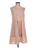 Unbranded 100% Polyester Floral Pink Tan Casual Dress Size S - photo 1