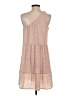 Unbranded 100% Polyester Floral Pink Tan Casual Dress Size S - photo 2