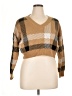 Unbranded 100% Acrylic Plaid Tan Pullover Sweater Size 0X (estimated) - photo 1