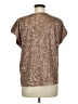 Mystree 100% Polyester Metallic Brown Short Sleeve T-Shirt Size M - photo 2