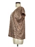 Mystree 100% Polyester Metallic Brown Short Sleeve T-Shirt Size M - photo 5