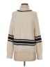 MNG Stripes Tan Turtleneck Sweater Size S - photo 1