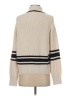 MNG Stripes Tan Turtleneck Sweater Size S - photo 2