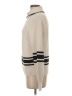 MNG Stripes Tan Turtleneck Sweater Size S - photo 5