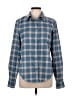 Flylow Plaid Blue Long Sleeve Blouse Size L - photo 1
