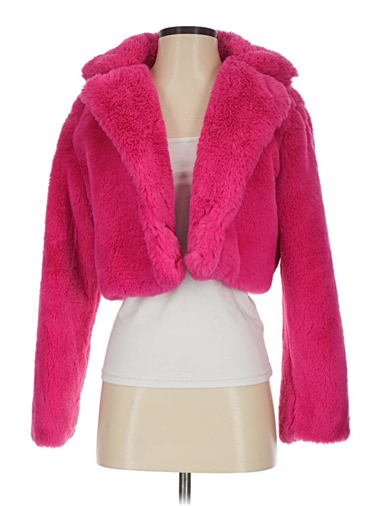 Pre-owned Forever 21 Faux Fur Jacket In Pink