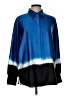 Ann Taylor 100% Polyester Color Block Blue Long Sleeve Blouse Size L - photo 1