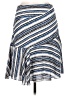 Ann Taylor LOFT 100% Polyester Stripes Blue Casual Skirt Size 6 - photo 2