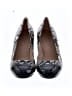 Stuart Weitzman 100% Leather Animal Print Black Heels Size 8 1/2 - photo 2