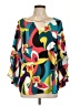Bold Elements Teal 3/4 Sleeve Blouse Size L - photo 1