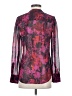 Chico's 100% Polyester Floral Purple Long Sleeve Blouse Size XS (00) - photo 2