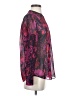 Chico's 100% Polyester Floral Purple Long Sleeve Blouse Size XS (00) - photo 4