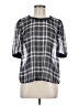 A New Day Silver Short Sleeve Blouse Size M - photo 1
