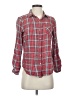 Sandra 100% Cotton Plaid Red Long Sleeve Button-Down Shirt Size XS - photo 1