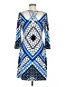 Jessica Simpson Graphic Blue Casual Dress Size 6 - photo 2
