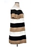 Max Mara 100% Cotton Stripes Tan Brown Casual Dress Size XL - photo 4