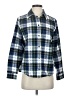 L.L.Bean 100% Cotton Plaid Blue Long Sleeve Button-Down Shirt Size S (petite) - photo 1