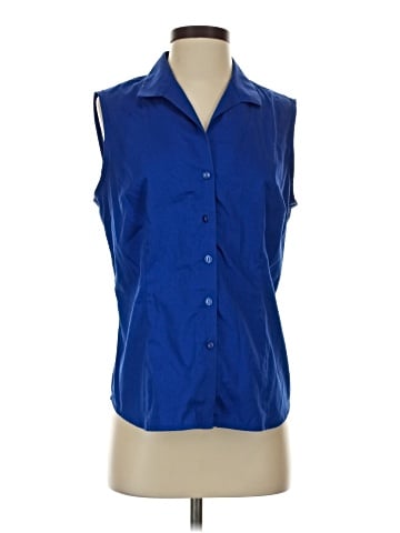 Jones New York Signature Sleeveless Button-Down Shirt (view 1)
