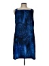 DKNYC 100% Polyester Graphic Blue Cocktail Dress Size 10 - photo 1