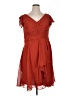 Unbranded 100% Polyester Red Cocktail Dress Size 16 - photo 1