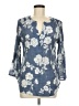 Lee Blue 3/4 Sleeve Blouse Size M - photo 1
