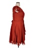 Unbranded 100% Polyester Red Cocktail Dress Size 16 - photo 4