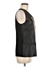 Ecru 100% Leather Black Sleeveless Blouse Size M - photo 4