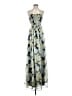 Lulus 100% Polyester Floral Gray Cocktail Dress Size S - photo 1
