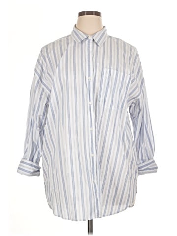 Banana Republic Factory Store 3/4 Sleeve Button-Down Shirt (view 1)