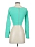 Bebe Teal Long Sleeve Top Size 00 - photo 2