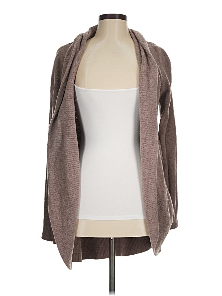 Pre-owned Barefoot Dreams Cardigan Sweater In Brown
