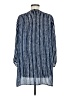 Banana Republic 100% Polyester Stripes Blue 3/4 Sleeve Blouse Size M - photo 2